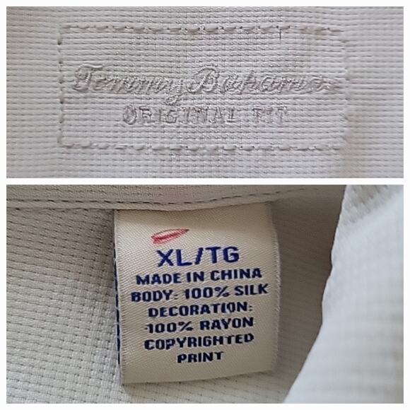 Tommy Bahama Vintage Original Fit Silk Button Up Shirt Dirty Shark Martini Party - Picture 11 of 12